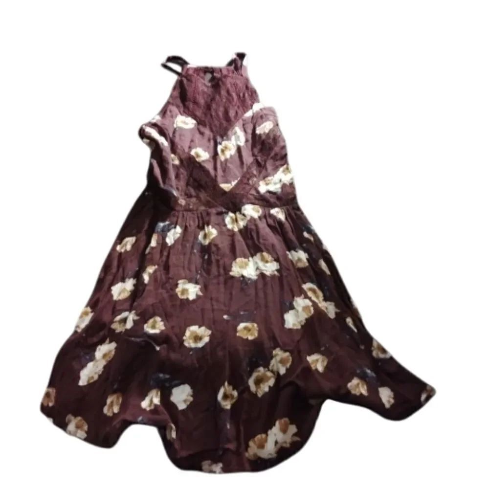 Floral Burgundy Women Dress, Kendall & kylie, Nwt, Size Xs,(375)